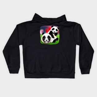 Aliens Panda Smilling Kids Hoodie